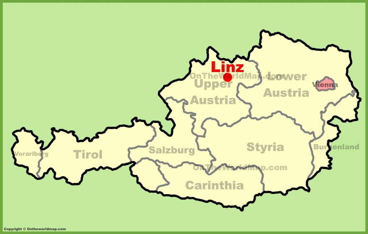 kart Линц, Avstriya