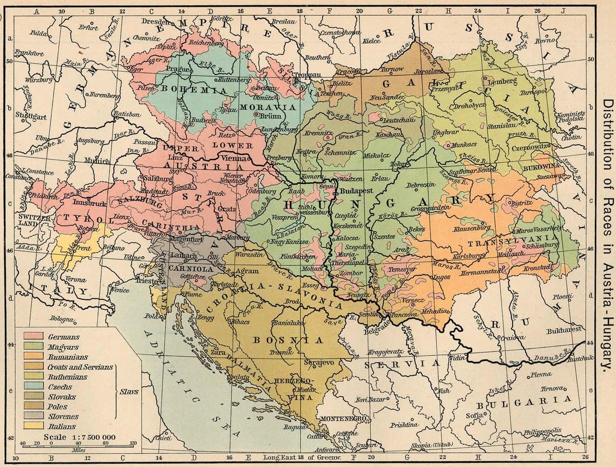 Avstriya Macarıstan kart 1900