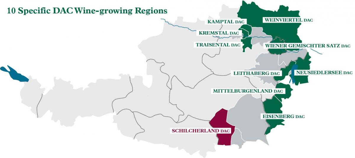 avstriya şərabçılıq regionları xəritə