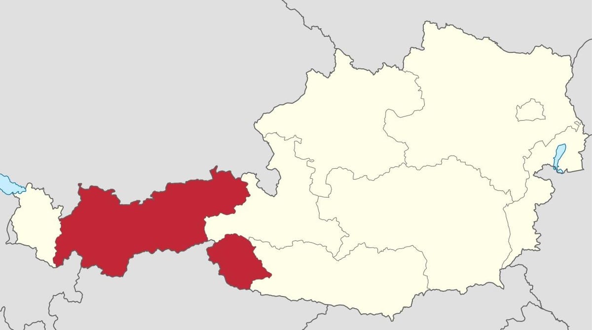 Tirol Avstriya xəritəsi