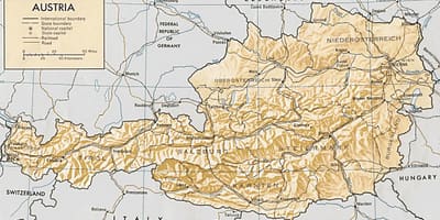 Avstriya coğrafi xəritəsi