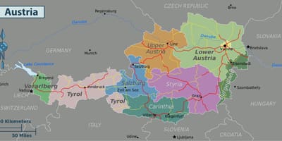 Avstriya yerləri xəritəsi