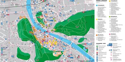Xəritə, turist xəritəsi, Salzburg, Avstriya